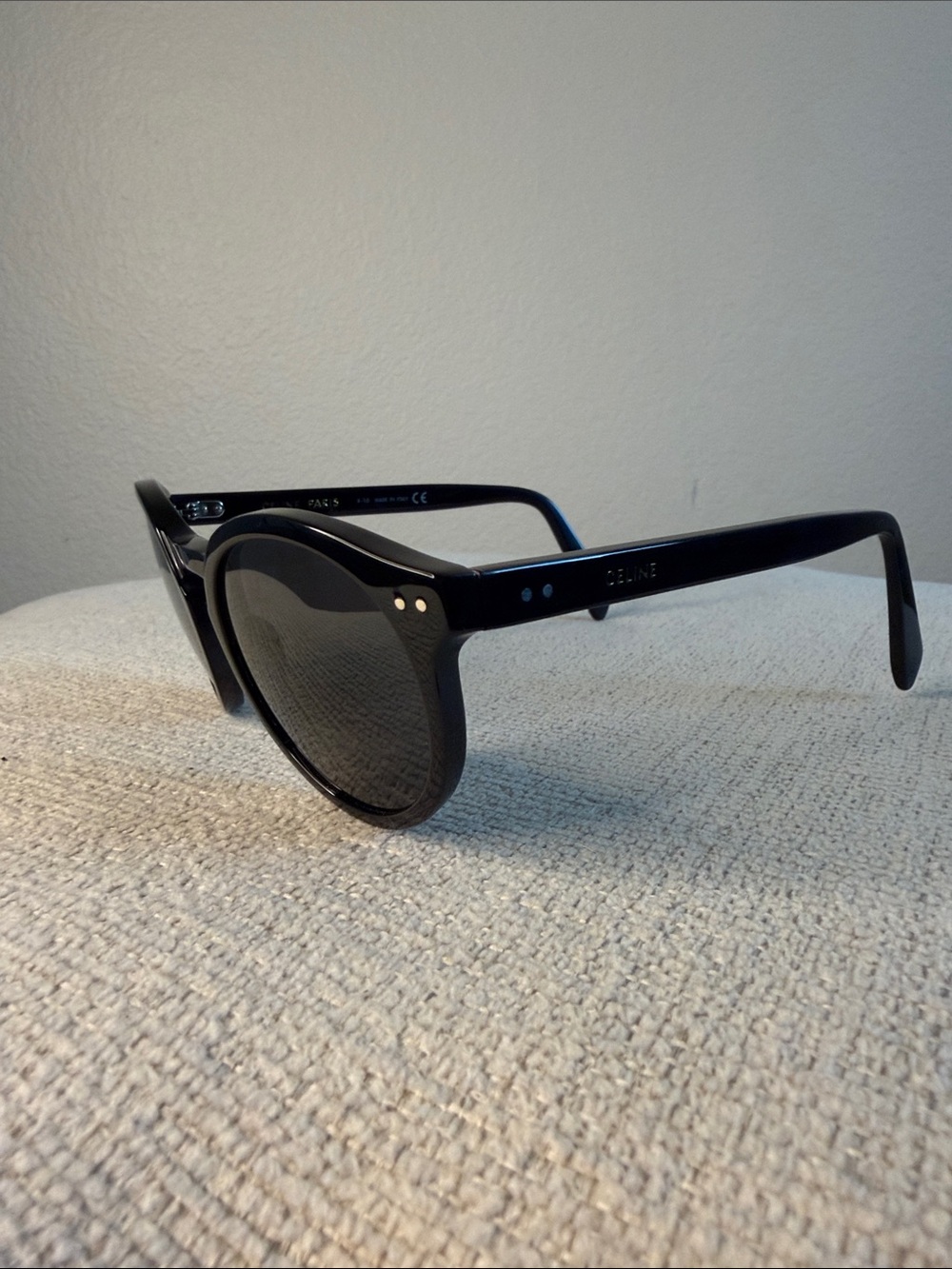 Celine Round Black Sunglasses CL 401531 01 52 - Picture 5 of 8